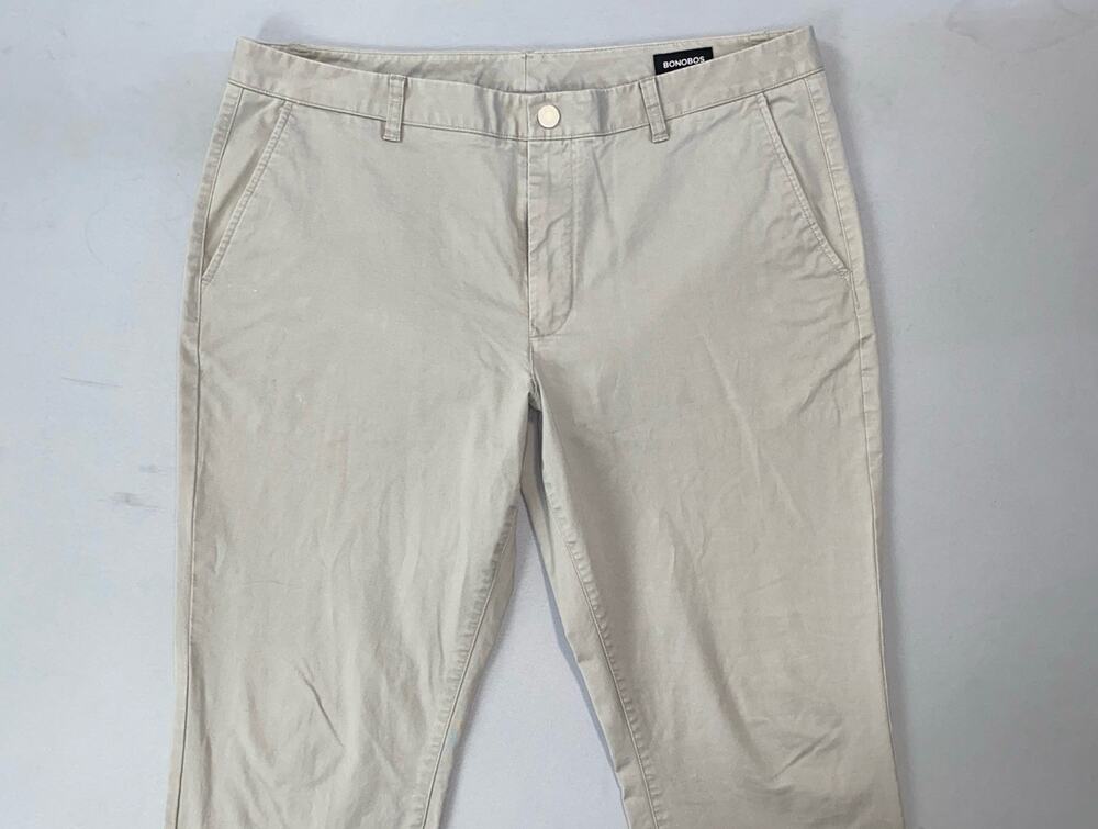 Bonobos Athletic Fit Flat Front Stretch Cotton Twill Chino 1.0 Pants. 38X30, EUC